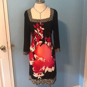 Black And Red Mini Dress.